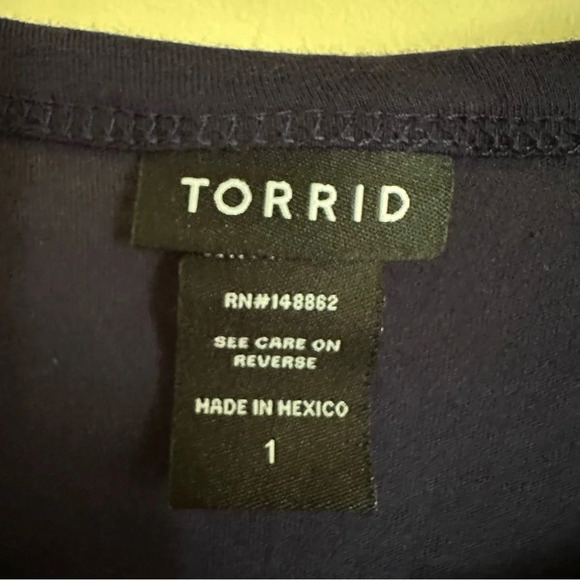 Torrid 1 1X Navy Blue Texas Lone Star State of Mind T Shirt Tee Austin Cowboys - Picture 3 of 4